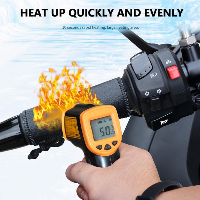 OXWIND USB Motorcycle Heated Grips Covers, 5V Heating Handlebar Compatible with Harley Davidson, 3 Heat Settings & IP67 Waterproof ATV 4 Wheeler Hand Warmers - Image 3